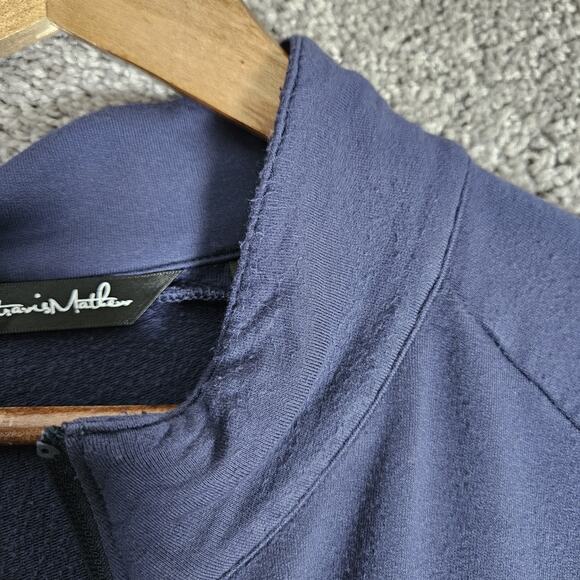 Travis Mathew Sweatshirt Mens 2XL Blue 1/4 Zip Golf Stretch Rayon Soft Preppy - Picture 5 of 11